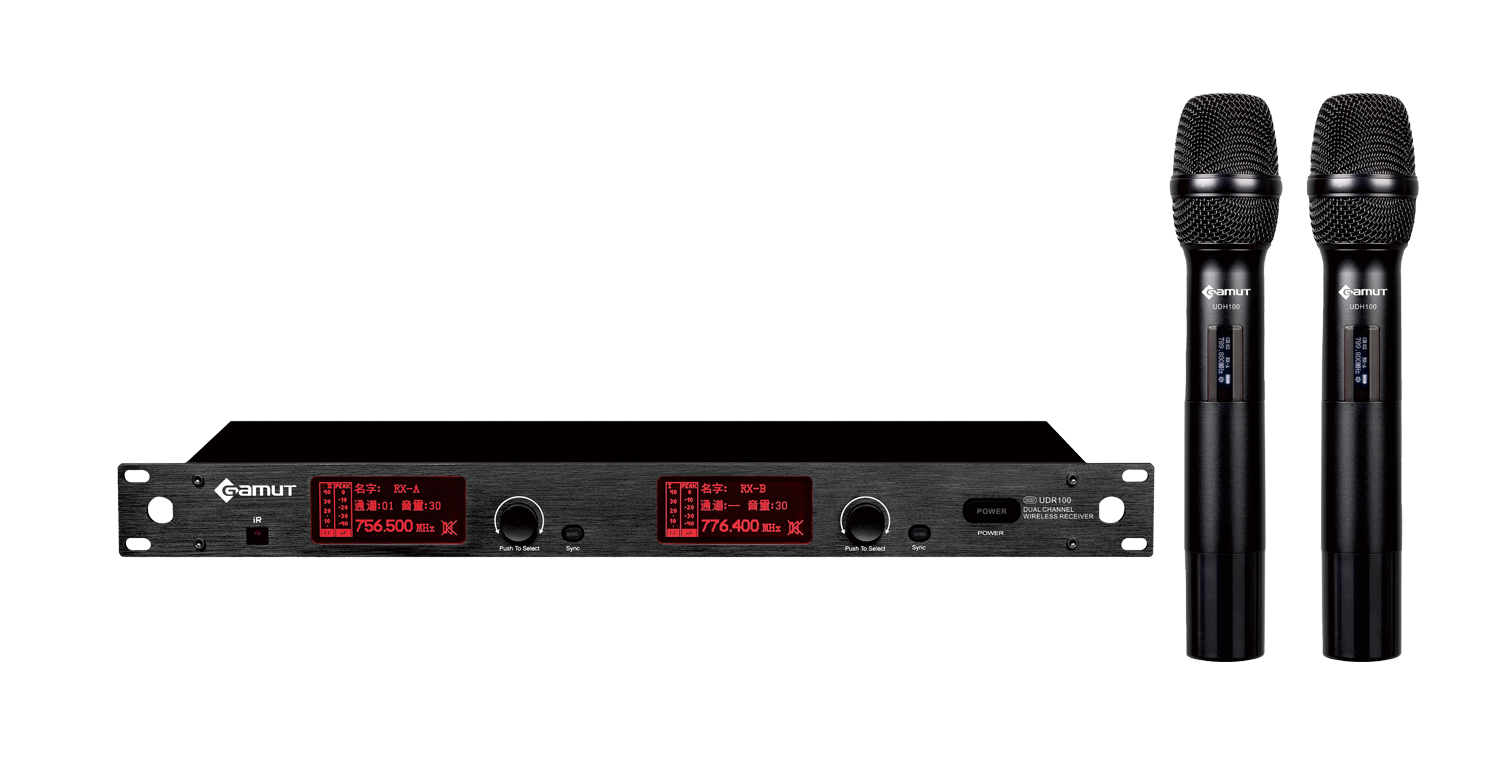 UDH100/R100 双通道无线手持话筒