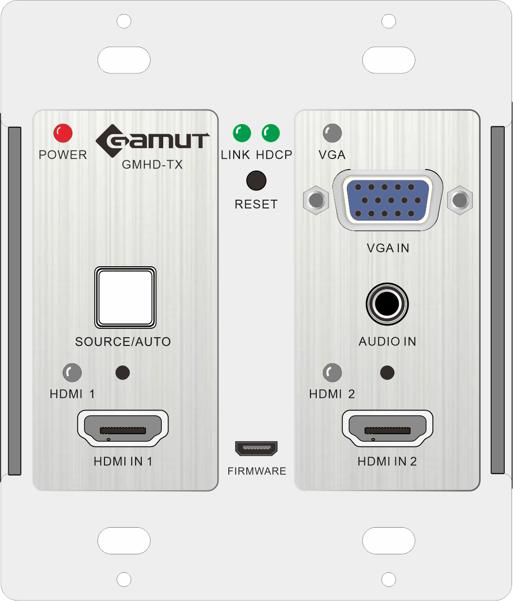 GMHD-TX 多格式70米HDBT墙装发送器